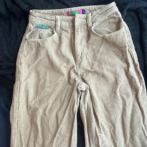 Tan corduroy jeans, size 4